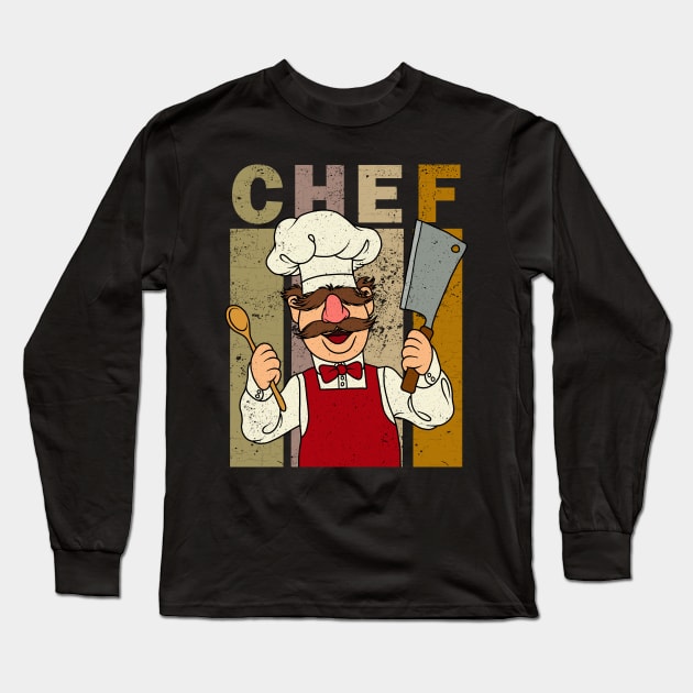 The Muppet Kitchen Swedish Chef Long Sleeve T-Shirt by valentinahramov